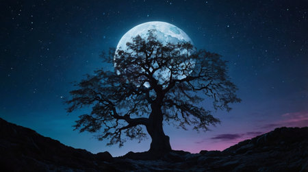 Sunset rays breaking through mountain peaks.の写真素材