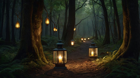 Bright rainbow arching over a misty waterfall.の写真素材