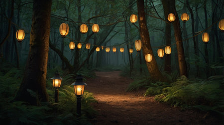 Golden wheat field stretching into the distance.の写真素材