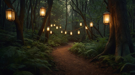 Emerald valley surrounded by towering rocky cliffs.の写真素材