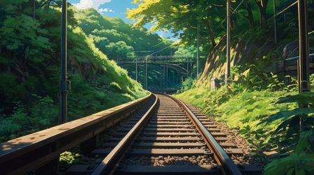 Clear waterfall flowing over smooth mossy stones.の写真素材