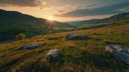 Calm sea under a sky painted with soft clouds.の写真素材
