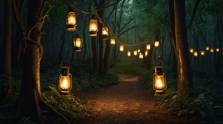 Endless desert horizon under a glowing sunset sky.の写真素材