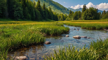 Coastal cliffs overlooking deep blue waters.の写真素材