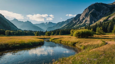 Mountain silhouette against a glowing orange sky.の写真素材