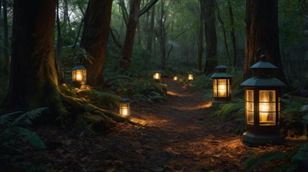 Serene countryside road leading toward distant mountains.の写真素材