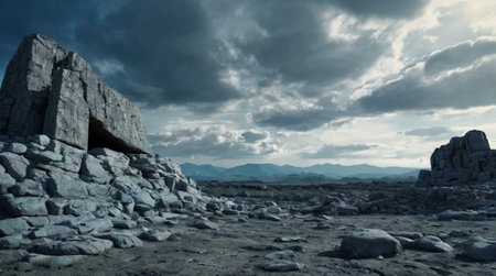 Rolling wheat fields glowing under warm evening light.の写真素材