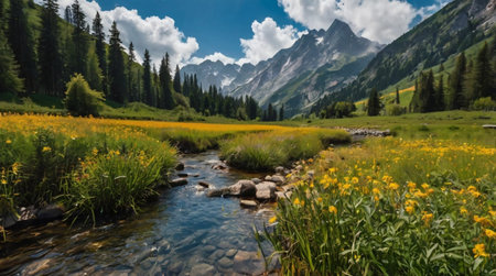 Vast tundra beneath colorful northern lights.の写真素材