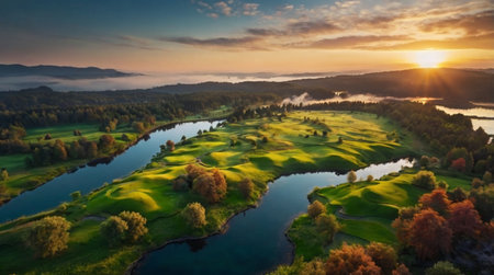 Panoramic canyon view with layered rock formations.の写真素材