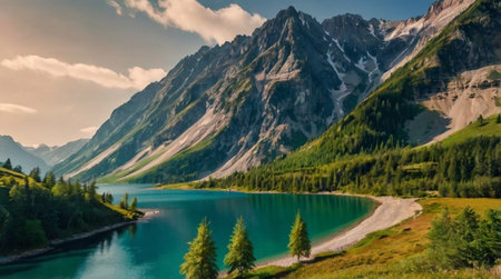 Scenic fjord reflecting mountains in still water.