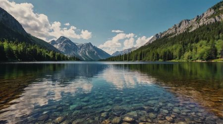 Scenic canyon view with layered rock formations.の写真素材