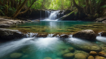 Red rock canyon illuminated by golden sunlight.の写真素材