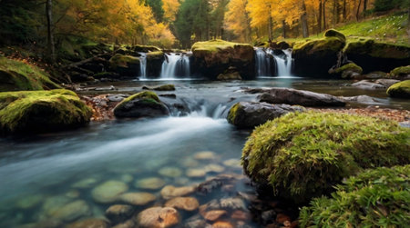 Tropical sunset with silhouettes of palm trees.の写真素材