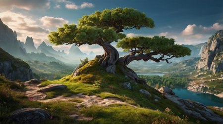 Icy glacier landscape under clear blue sky.の写真素材