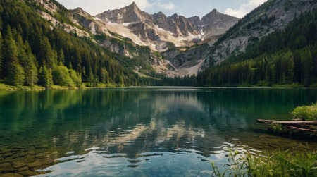 Tropical island with crystal clear lagoon.の写真素材