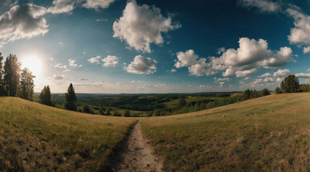 Mountain trail overlooking breathtaking valley view.
