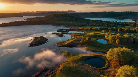 Tropical rainforest waterfall cascading into pool.の写真素材