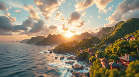 Ocean waves forming smooth patterns on sandy beach.の写真素材