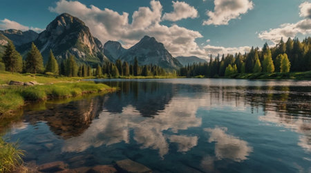 Majestic canyon walls glowing at sunset.の写真素材