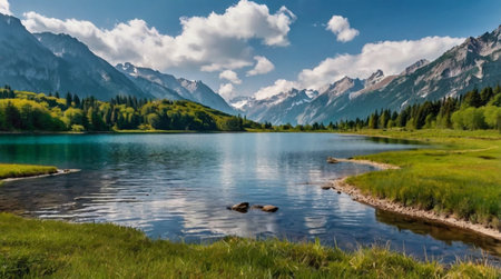 Dense jungle canopy viewed from above at sunrise.の写真素材