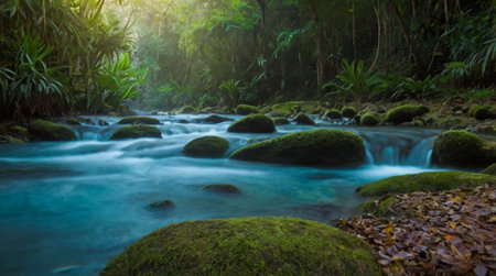 Desert sunset with warm glowing tones.の写真素材