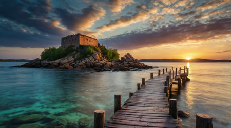 Sunset on the coast