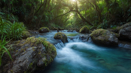 A cool river flowing through a rocky canyon.