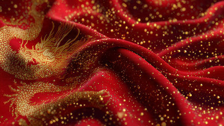 Chinese New Year decorative background with cherry blossoms