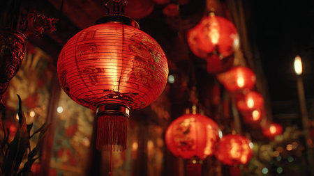 Chinese New Year festive greeting backgroundの写真素材