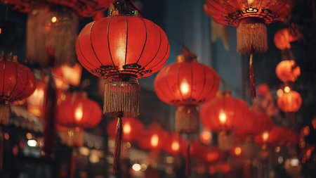 Chinese New Year dragon dance festival night celebration