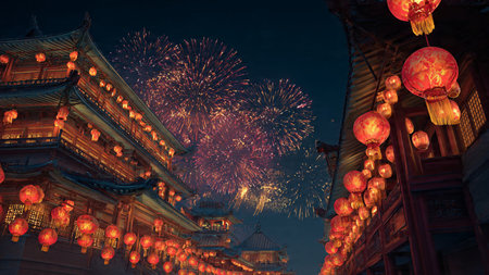 Chinese New Year dragon illustration festive designの写真素材