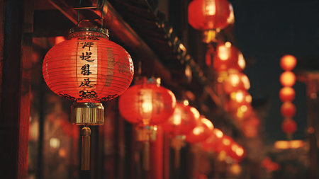 Chinese New Year dragon symbol with glowing golden effect