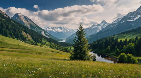A calm countryside lake surrounded by trees.
