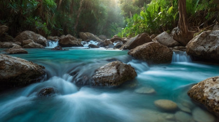 A scenic coastal landscape with crashing ocean waves.