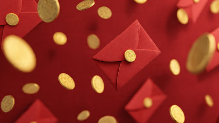 Elegant festive decoration concept in 3D illustration.