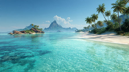 Tropical beach with turquoise water, Palawan, Philippines