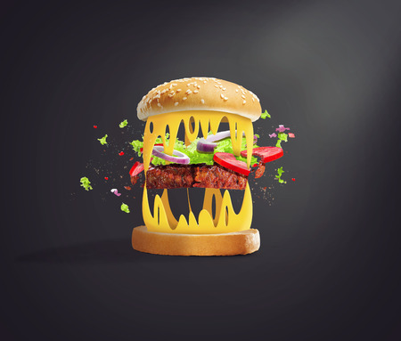 wild hamburgerの写真素材