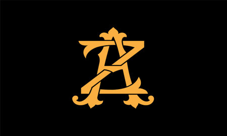 AZ Abstract Monogram Letter Mark Vector Logo Templateのイラスト素材