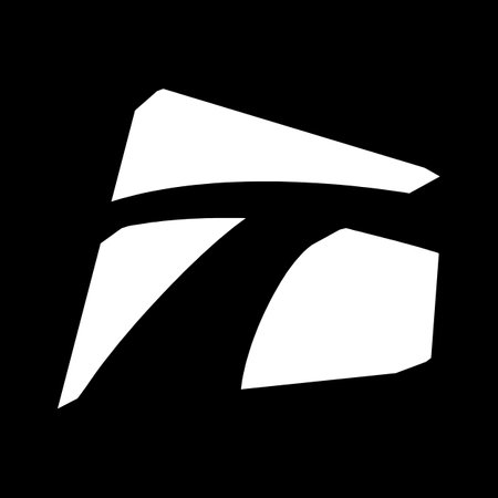 Arrow icon. White on the black background. Vector illustration.