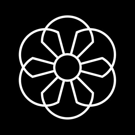 Fan vector icon. Black and white illustration. Solid linear icon.のイラスト素材