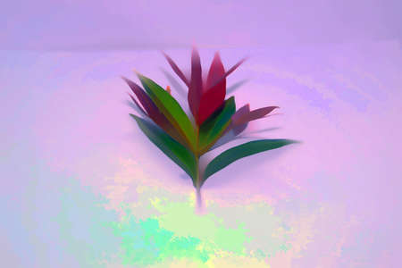 Illustration and sketch of plant leavesの写真素材