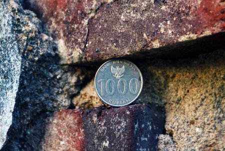picture of coins from indonesiaの写真素材