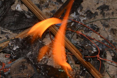fire is burningの写真素材