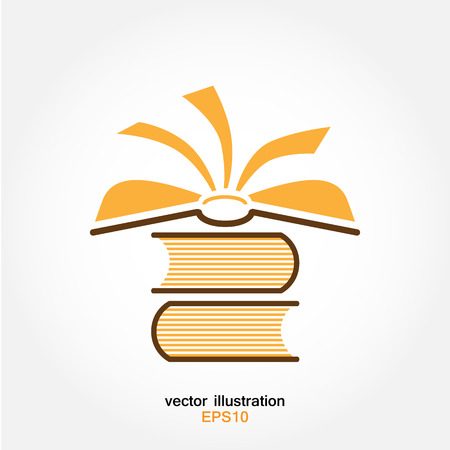 pile of several books on white background - vector iconのイラスト素材