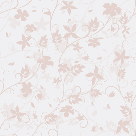 seamless floral pattern in baige soft colors, vector illustrationのイラスト素材
