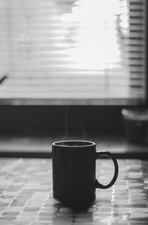 cup of hot coffeeの写真素材