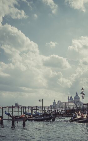 gondolas in veniceの写真素材