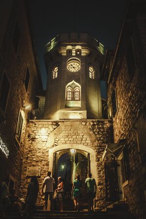 Clock Tower Sahat-Kul in Herceg Novi, Montenegroの写真素材