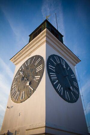Clock tower in Petrovaradin fortress, Novi Sad, Serbia