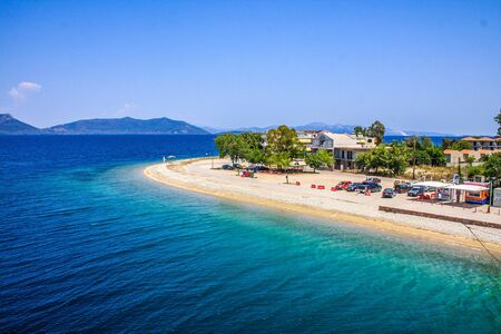 view of the sea and the beachの写真素材